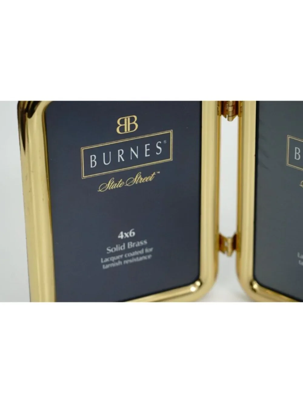 Burnes State Street Double 4x6 Frame Solid Brass Goldtone